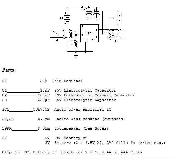 Mini amp schematics
